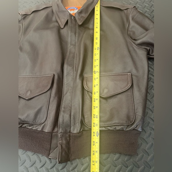 VTG Cooper Type A-2 Flight Pilot Jacket Large 44R US Air Force 100% Goatskin EUC - Picture 13 of 15